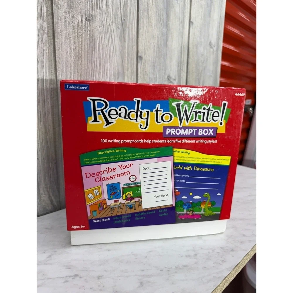 Lakeshore Ready to Write Prompt Box AA469 Educational Writing Cards Ages 6+ New